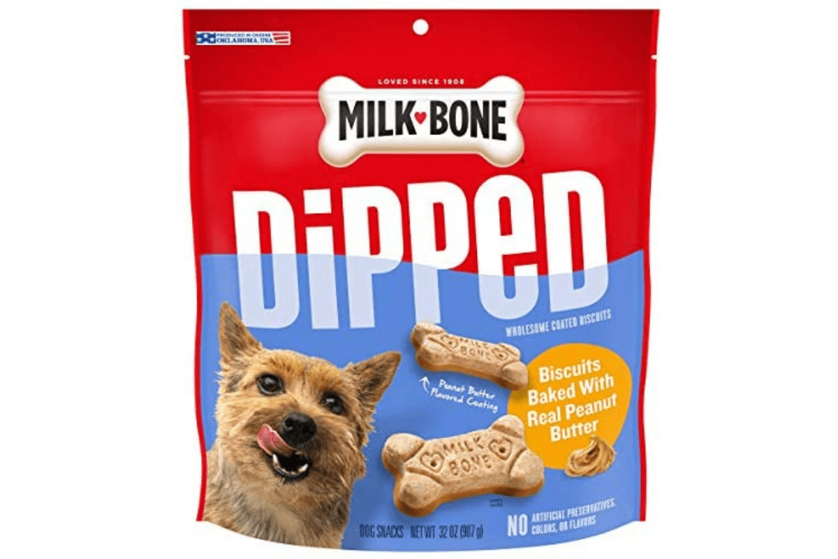 Milk-Bone Dipped Dog Biscuits Baked with Real Peanut Butter